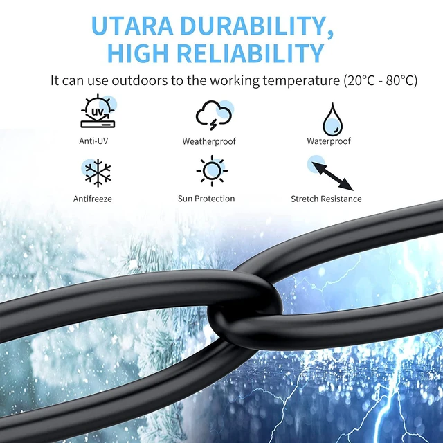 Alt view image 4 of 7 - Outdoor Ethernet Cable 50 ft - Hisetec Cat 8 Long Ethernet Cable Shielded Heavy Duty 26AWG 40Gbps 2000Mhz SFTP Patch Cord High Speed Cat8 LAN Network RJ45 Cable -in Wall -Outdoor- Weatherproof