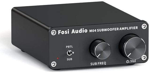 Main image of Fosi Audio M04 Subwoofer Amplifier for Home Theater Mono Channel Digital Class D Integrated Power Amp for Passive Speakers Subwoofer