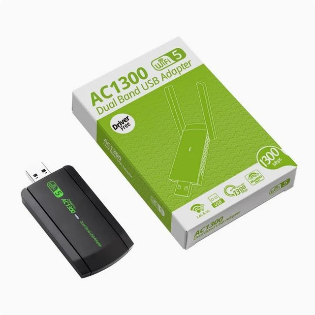 Alt view image 4 of 4 - AC1300M no-drive dual-band 5G wireless card USB desktop laptop wifi no-drive receiving transmitter