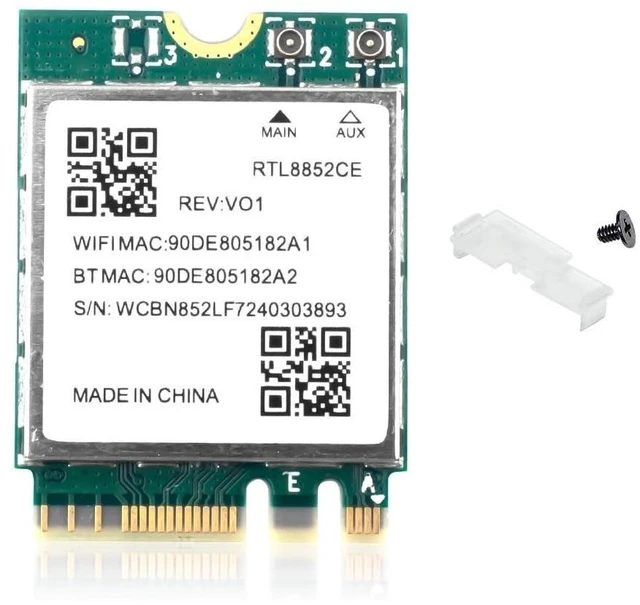 Main image of RTL8852CE WiFi 6E Wireless Card, Bluetooth 5.3, Tri-Band 5400Mbps, M.2/NGFF Network Adapter for Laptop, Windows 10/11 64bit