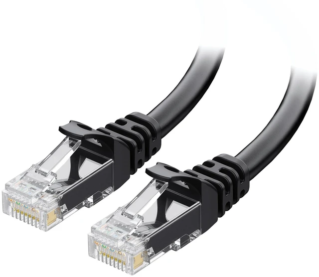 Main image of 10Gbps Snagless Cat 6 Ethernet Cable - 30ft, Cat 6 Cable, Cat6 Cord, Ethernet Cord, Black