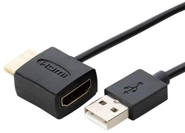 Main image of Car USB to HDMI Fast Charging Cable, USB Male to HDMI Male and Female Conversion Power Cable, Only for Car Charging Use Length 50CM