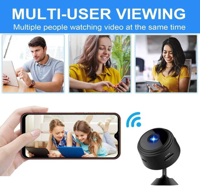 Alt view image 4 of 7 - Hidden Camera Wireless, Mini WiFi 1080P HD Camera for Home Security, APP Control Surveillance Camera Indoor Outdoor for Baby Pet, Secret Nanny Cam with Night Vision(Video Only)