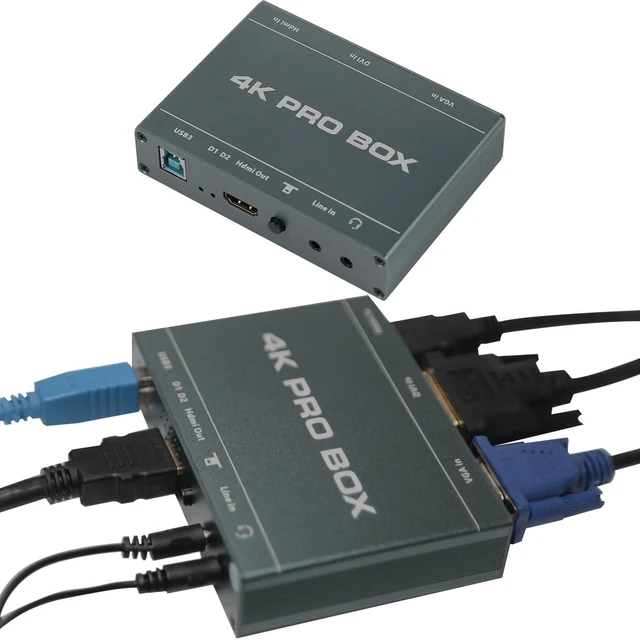 Alt view image 6 of 7 - 4K DVI Video Capture Card,Audio Video HDMI Game Capture,DVI VGA to USB3.0 Full HD Device,1080P@60Hz Loopout,Compatible with Windows,Linux,Android and MAC System