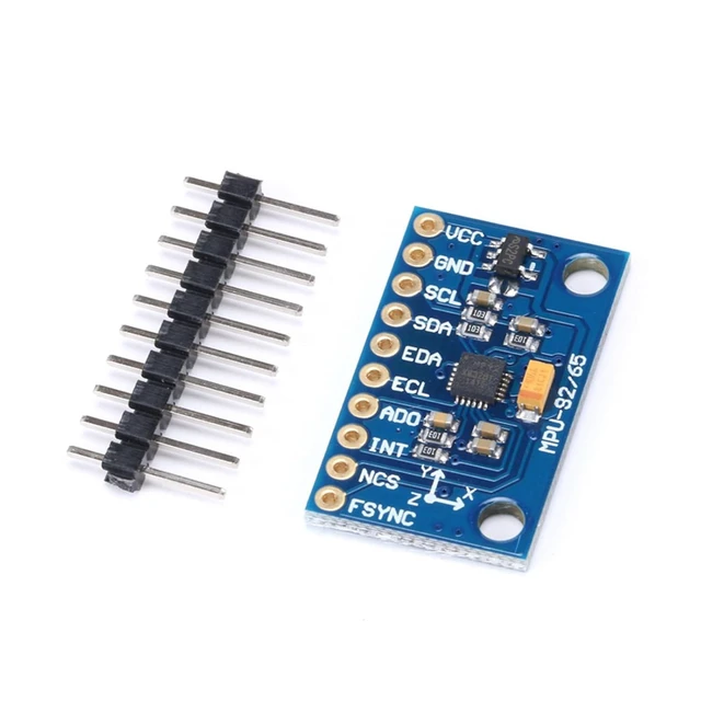 Alt view image 2 of 5 - MPU9250 9-Axis 16-Bit Sensor Module with Gyroscope, Accelerometer, Magnetometer for Attitude Detection, IIC/SPI Interface