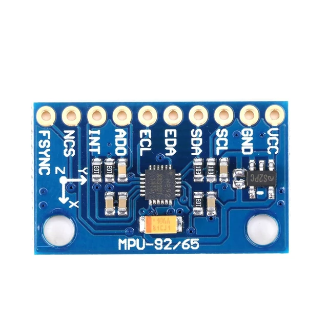 Alt view image 4 of 5 - MPU9250 9-Axis 16-Bit Sensor Module with Gyroscope, Accelerometer, Magnetometer for Attitude Detection, IIC/SPI Interface