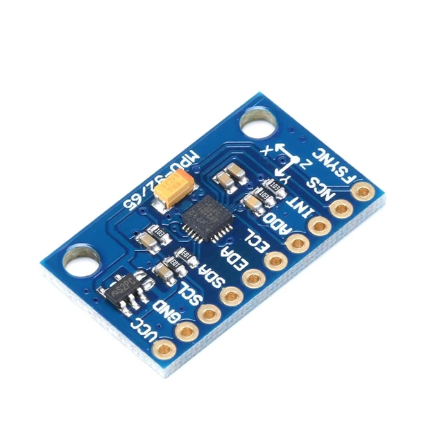 Alt view image 3 of 5 - MPU9250 9-Axis 16-Bit Sensor Module with Gyroscope, Accelerometer, Magnetometer for Attitude Detection, IIC/SPI Interface
