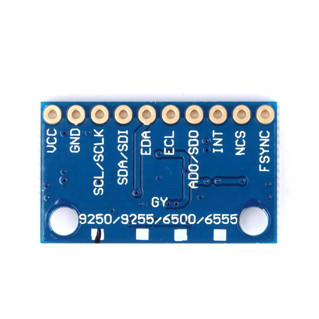 Alt view image 5 of 5 - MPU9250 9-Axis 16-Bit Sensor Module with Gyroscope, Accelerometer, Magnetometer for Attitude Detection, IIC/SPI Interface