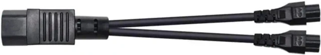 Alt view image 3 of 4 - 1FT C14 Male PDU Style Computer Power Extension Cable Y Splitter Power Plug Cord (C14 to C5+C5)