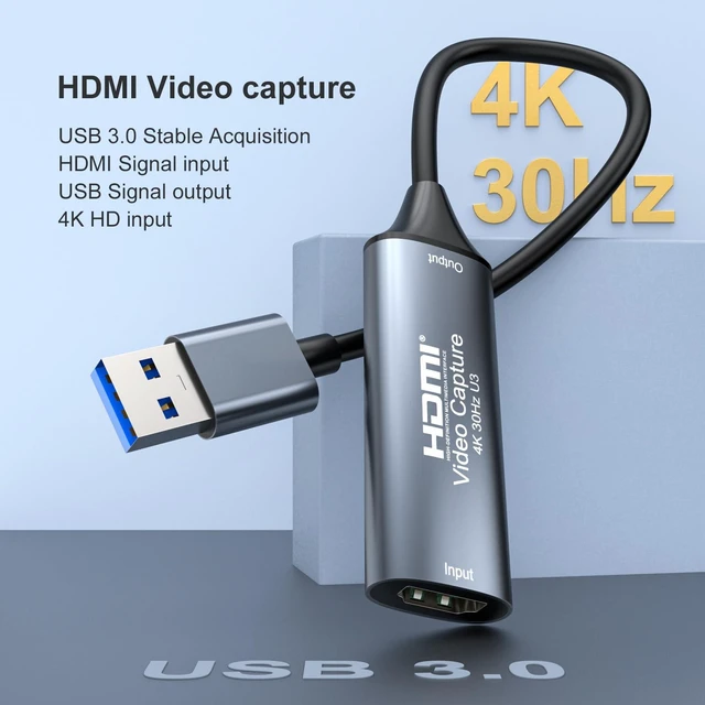 Alt view image 2 of 7 - 4K 30FPS HDMI Video Capture Card,Video Recording Card HDMI USB 3.0 for Gaming Live Streaming TV Recorder, for Windows Android Mac OS System VLC,OBS,Amcap,PS5,Switch,Xbox