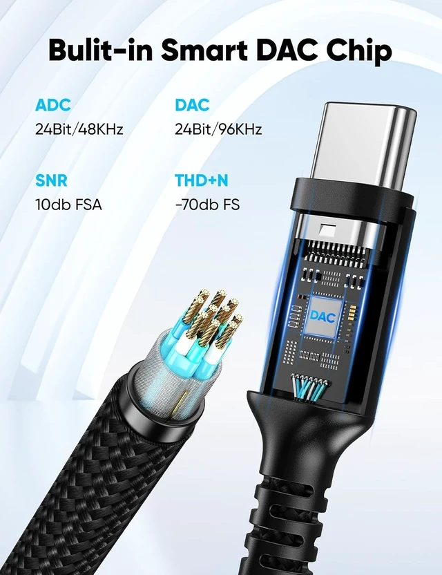 Alt view image 7 of 7 - USB Type C to 3.5mm Female Headphone Jack Adapter (3-Pack) USB C to Aux Audio Dongle Adapter Compatible with iPhone 16 Pro Max/15 Pro/15 Galaxy S24/S23/S22 Ultra iPad Pro-Black