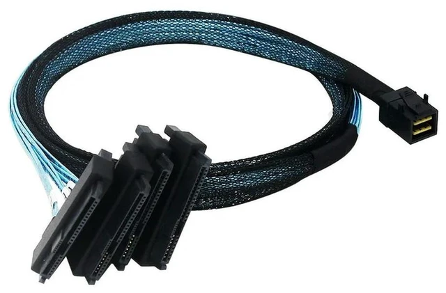 Main image of HD1 to 4Mini SAS Cable SFF8643 To 4SAS Hard Drive 29P 8482 Server 12G Data Cable