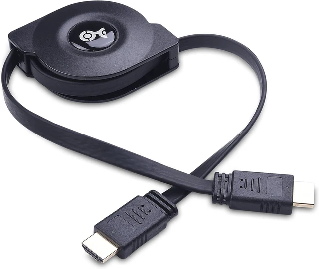 Alt view image 3 of 7 - Retractable HDMI Cable with HDR and 4K 60Hz Resolution Support - 3.3 Feet