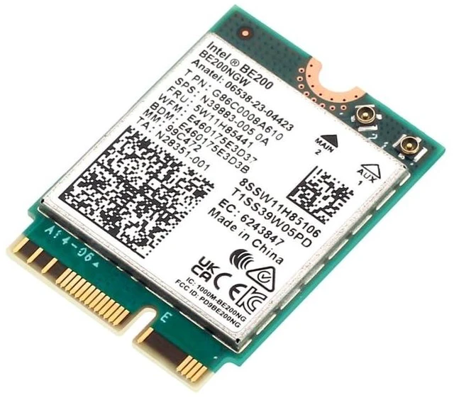 Alt view image 2 of 5 - BE200NGW WiFi 7 Wireless Card, M.2 NGFF,WiFi 7 BE200 Tri-Band Network Adapter with 8774Mbps Speed and BT5.4 WiFi Card for PC,Not Support AMD for Windows 10/11
