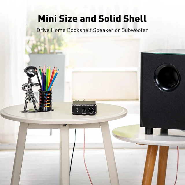 Alt view image 3 of 7 - Fosi Audio M04 Subwoofer Amplifier for Home Theater Mono Channel Digital Class D Integrated Power Amp for Passive Speakers Subwoofer