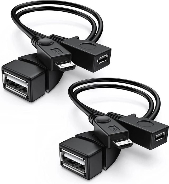 Main image of 2-in-1 Micro USB (OTG Cable with Power) Adapter Replacement for Fire Stick 4K /Host Devices/PlayStation Classic etc- 2 Pack