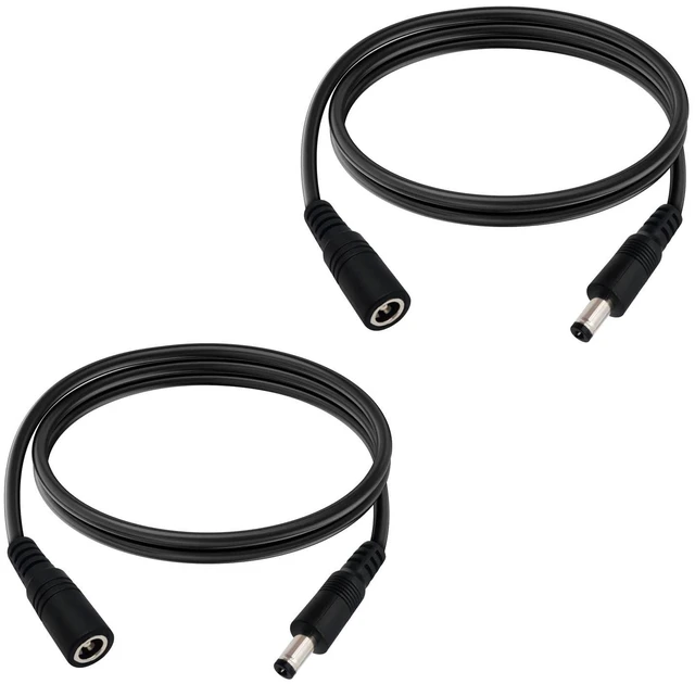 Main image of 3.3FT DC Power Extension Cable 5.5mmx2.1mm 18AWG Male to Female 12V Extension Cable for CCTV Surveillance Camera Router LED Light Ba 2pcs