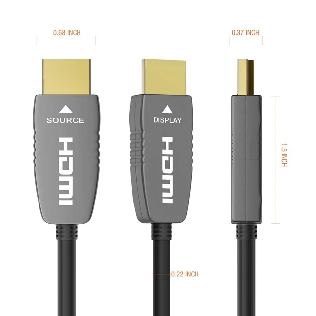 Alt view image 7 of 7 - 8K HDMI Fiber Optic Cable CL2 Rated 50 Feet 48Gbps 8K60Hz 4K120Hz Dynamic HDR eARC HDCP2.2/2.3 for RTX4080/4090/3080/3090, Xbox S/X, PS5/4, AVR, Projector, LG/Samsung/Sony TV