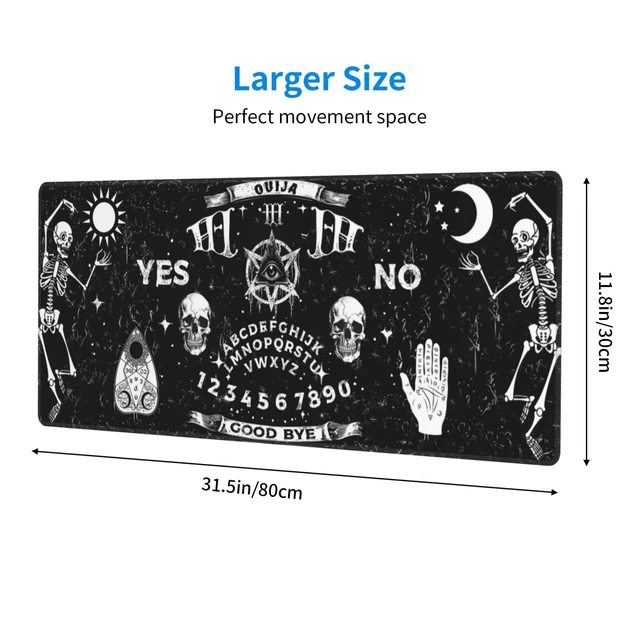 Alt view image 3 of 5 - Gothic Skull Mouse Pad Extended Large Gaming Mouse Pad XL Stitched Edges for Gamer Home Office 31.5 X 11.8 Inch