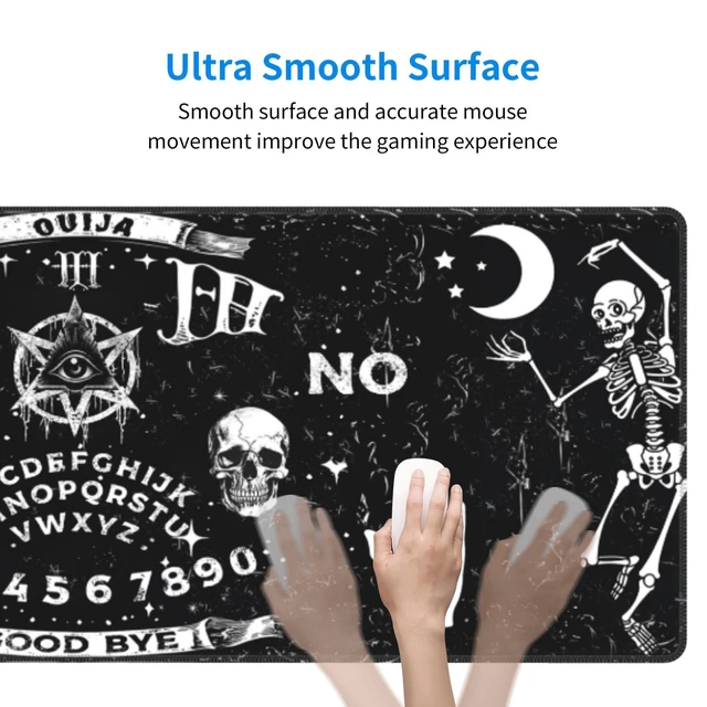 Alt view image 4 of 5 - Gothic Skull Mouse Pad Extended Large Gaming Mouse Pad XL Stitched Edges for Gamer Home Office 31.5 X 11.8 Inch
