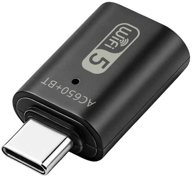 Main image of 650Mbps Type-C Dual-Band Wireless Adapter RTL8821CU, WiFi + Bluetooth 2-in-1, USB-C WiFi Dongle with BT Combo for Laptop / PC / Tablet