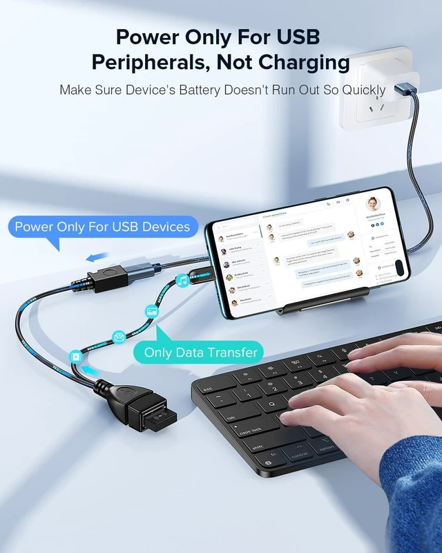 Alt view image 4 of 7 - 2-in-1 Micro USB (OTG Cable with Power) Adapter Replacement for Fire Stick 4K /Host Devices/PlayStation Classic etc- 2 Pack