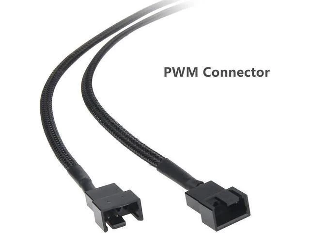 Alt view image 5 of 5 - 10 Inch Black Sleeved 15Pin SATA to Dual 3Pin/4Pin PWM Fan Y Splitter Cable, SATA Power to 2 PC Case Cooling Fans Adapter Cord