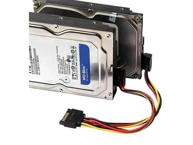 Alt view image 6 of 6 - 15Pin SATA Power Splitter Cable, 1 to 2 Right Angle SATA Extension Cord, PC Hard Drive SATA Power Adapter Wire