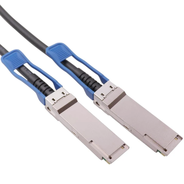 Alt view image 4 of 5 - Wiitek 100GbE QSFP28 DAC Twinax Cable, 0.5 Meter 100GBASE-CR Passive Copper Cable, Compatible for Mellanox MCP1600-C0005, with Blue Pull Tab