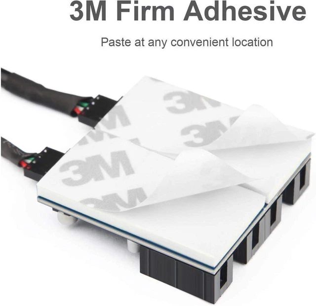 Alt view image 2 of 7 - Motherboard 9 Pin USB Header Splitter Male 1 to 4 Female Extension Splitter Cable Desktop Card 9-Pin USB 2.0 HUB Connector Adapter Port Multiplier