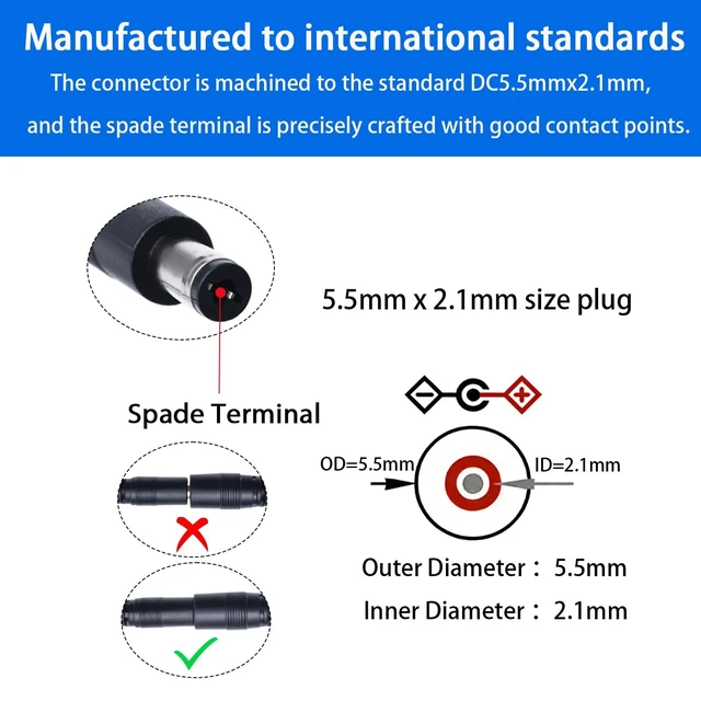 Alt view image 3 of 5 - 5.5mm x 2.1mm 12V DC Power Cable 3-Pack,DC5521 Male to Female Extension Cable 18AWG for CCTV Surveillance Camera,LED Strip,Solar Panels and Power Adapters1FT