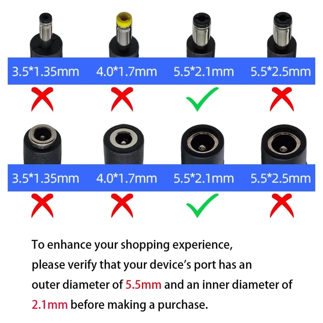 Alt view image 4 of 5 - 5.5mm x 2.1mm 12V DC Power Cable 3-Pack,DC5521 Male to Female Extension Cable 18AWG for CCTV Surveillance Camera,LED Strip,Solar Panels and Power Adapters1FT