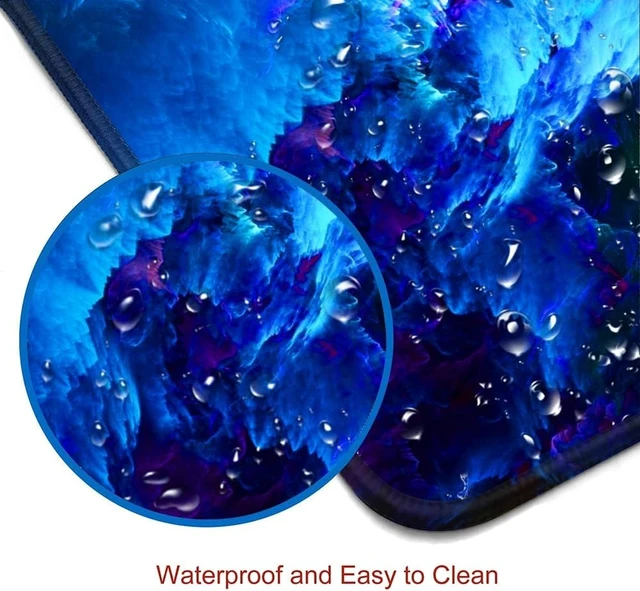 Alt view image 3 of 6 - Gaming Mouse Pad Large Non-Slip Rubber Base Mousepad Keyboard Mouse Mat Desk Pad with Stitched Edges 31.5x11.8inch Dazzling Galaxy