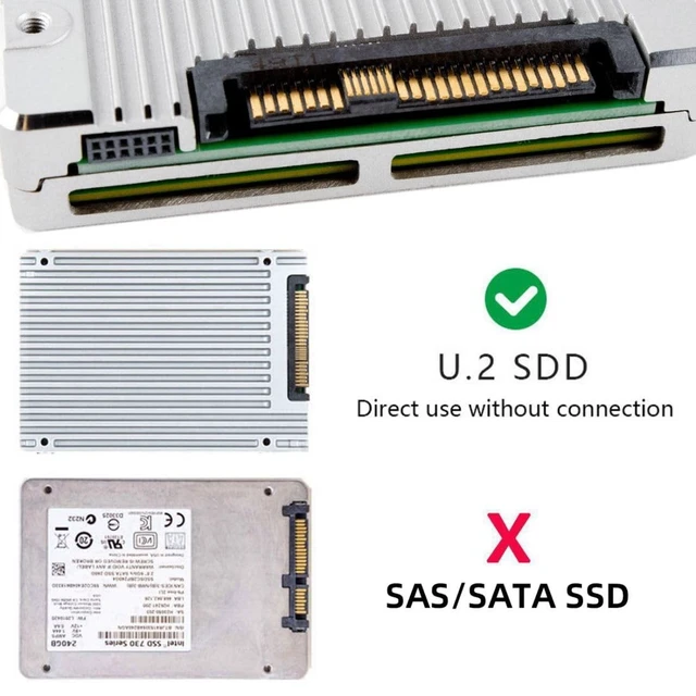 Alt view image 3 of 5 - chenyang PCI-E 5.0 MCIO 4X 38Pin SFF-TA-1016 to U.2 SFF-8639 Cable with SATA Power 0.5M