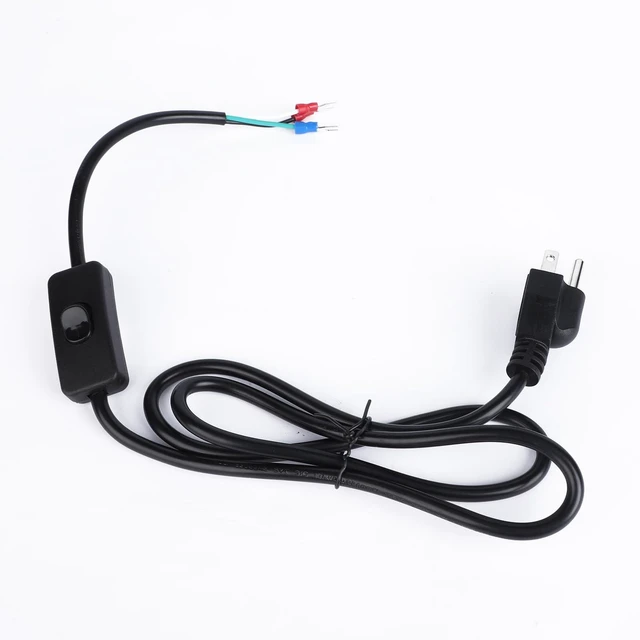 Alt view image 4 of 7 - 4FT Power Cable 3 Prong Grounding Plug, AC Power Cord Extension Cord with Switch On/Off and Fork Terminal Connectors, AC/DC Adapter 18 AWG for Electrical Testing, AC to DC Converter 110V to 12V