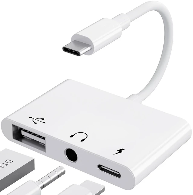 Main image of USB C to USB Adapter 3 in 1 USB C to 3.5mm Audio Adapter for iPad USB Adapter