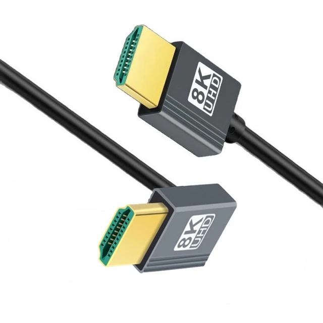 Main image of CY Down Angled HDMI 8K to HDMI 2.1 Ultra Soft High Flex HDTV Cable Hyper Super Flexible Cord 90 Degree High Speed Type-A Male to Male for Computer HDTV (0.5m)