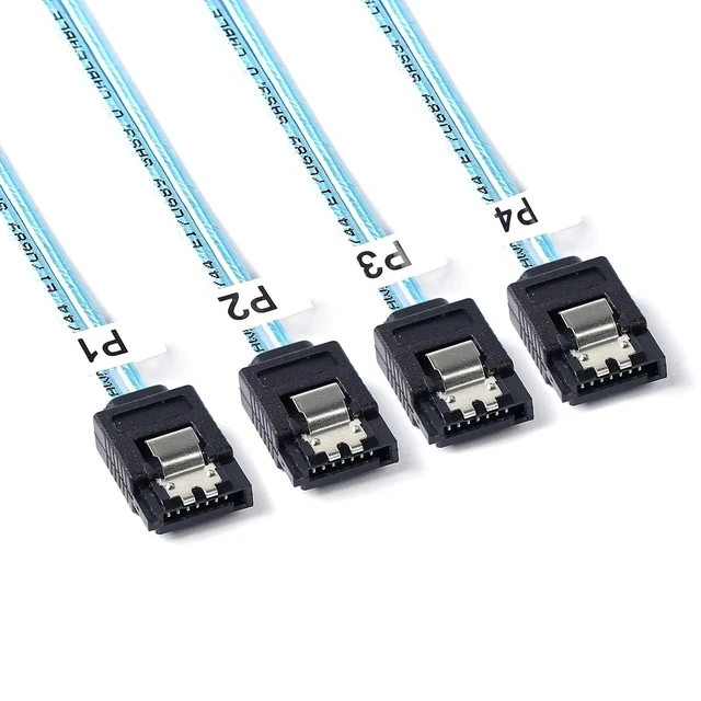 Alt view image 2 of 6 - 2Pack Mini SAS to SATA Cable: 0.5M SFF-8087 to SATA Mini SAS Breakout Cable SFF8087 to SATA Mini-SAS to SATA SAS to SATA Breakout(1.6FT)