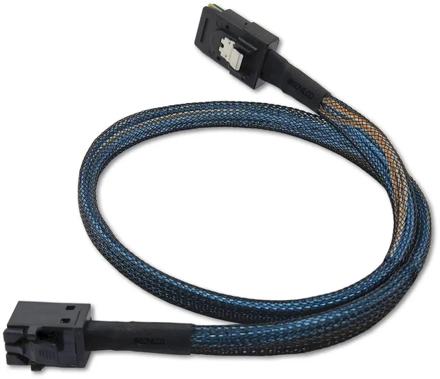 Alt view image 3 of 5 - High-Performance Mini SAS HD Cable SFF-8643 to SFF-8087 Data Transfer Cord (1 Cable, 1 M / 3.2 Feet)