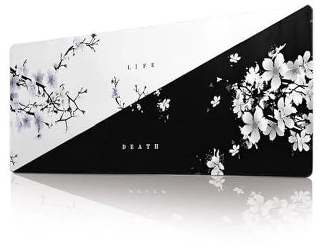 Main image of Big Mouse Pad Large Mousepad Gaming Desk Pad Desk Mat Office Decor Accessories (Cherry Blossom in Ink)