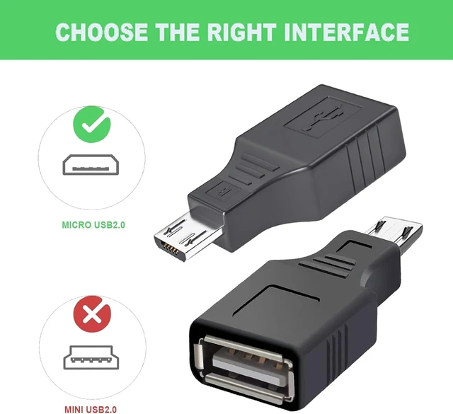 Alt view image 6 of 6 - 2 Pack USB2.0 OTG Adapter Micro USB Male to USB A Female Converter for Android Phones/Tablets Charging & Data Transfer(Compatible with Galaxy LG PS4)