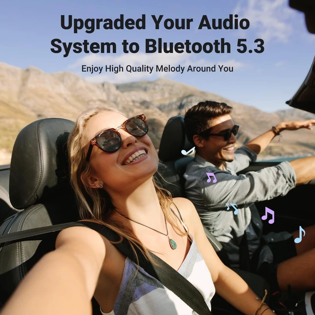 Alt view image 3 of 7 - Aux to Bluetooth 6.0 Adapter 3.5mm Bluetooth Receiver for Car USB 2.0 to 3.5mm Jack Kit with Built-in Microphone Aux Input for Hands-Free Calls Compatible with Car Speaker and Home Audio