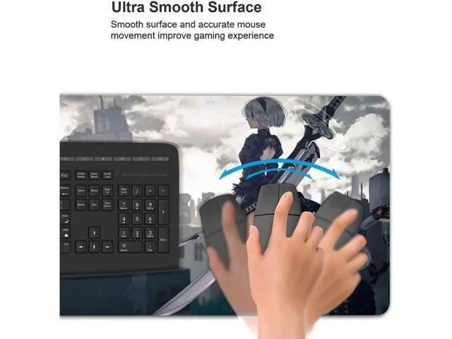 Alt view image 5 of 6 - Large Mouse Pad, Extended Gaming Mousepad Non-Slip Base Keyboard Pad,Desk Mat 90x40cm, Anime Mouse Pad 90x40cm