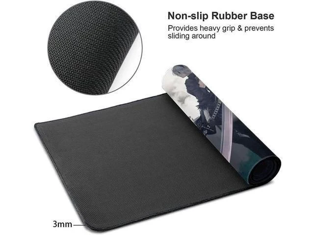 Alt view image 3 of 6 - Large Mouse Pad, Extended Gaming Mousepad Non-Slip Base Keyboard Pad,Desk Mat 90x40cm, Anime Mouse Pad 90x40cm