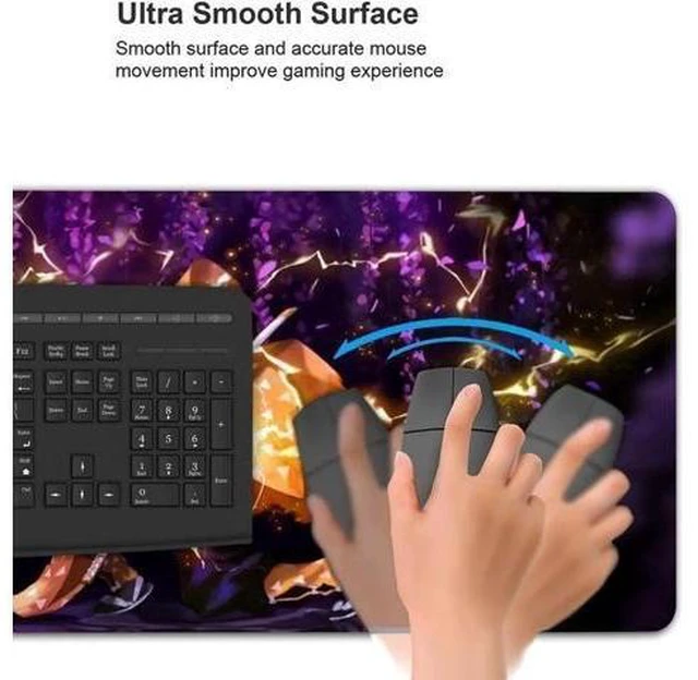 Alt view image 5 of 6 - Large Mouse Pad, Extended Gaming Mousepad Non-Slip Base Keyboard Pad,Desk Mat 900x400mm, Anime Mouse Pad 900x400mm