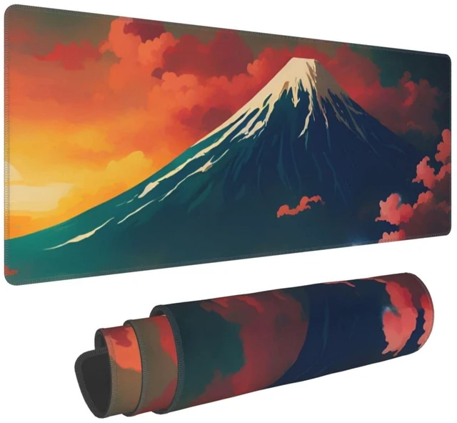 Main image of Sunset Pink Clouds Mountain Gaming Mouse Pad XL, Large Non Slip Rubber Mousepad, Stitched Edges Mouse Pads, Long Extended Mouse Pad,31.5'' X 11.8''