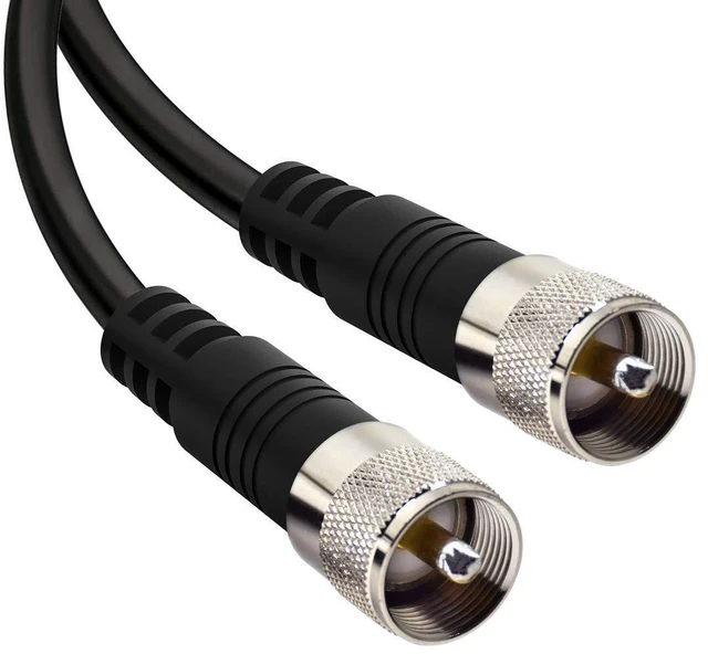 Alt view image 6 of 8 - RG8x Jumper Cable, 2 Pack 2ft CB Coax Cable PL259 UHF Connector 50 ohm Low Loss for Ham Radio, Antenna Analyzer, Dummy Load and SWR Meter