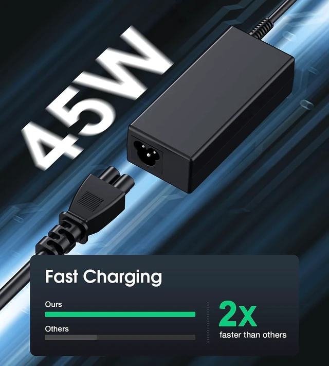 Alt view image 11 of 14 - Chromebook Charger,45W USB C Laptop Charger Compatible with HP Dell Acer Asus Samsung, Type C Fast Charging Power Adapter