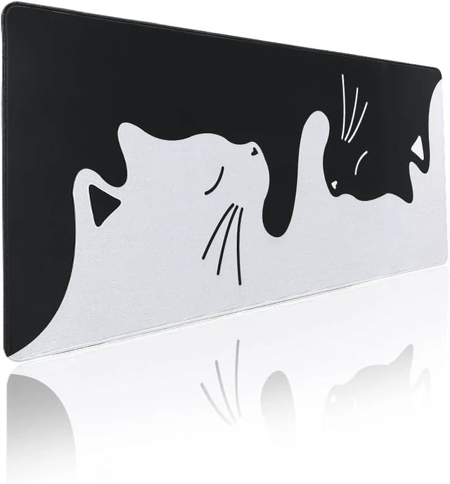 Main image of Keynovo Gaming Mouse Pad Large Mouse Pad Non-Slip 4mm Laptop Gaming Desk Pad Waterproof Desk Pad Office and Home (Hug Cat 35.4x15.7)