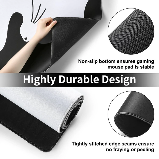 Alt view image 4 of 7 - Keynovo Gaming Mouse Pad Large Mouse Pad Non-Slip 4mm Laptop Gaming Desk Pad Waterproof Desk Pad Office and Home (Hug Cat 35.4x15.7)